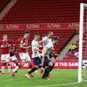 Luton are denied an injury time leveller by Middlesbrough keeper Marcus Bettinelli last night