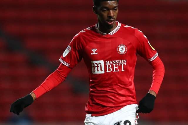 Former Luton midfielder Tyreeq Bakinson in action for Bristol City