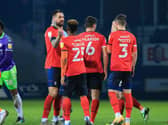 Luton Town players celebrate this season