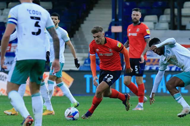 Town's on-loan midfielder Kiernan Dewsbury-Hall