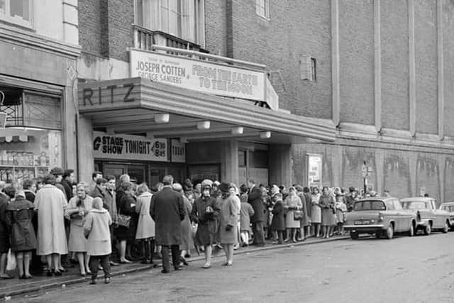 Queues outside the Ritz Cinema in 1958