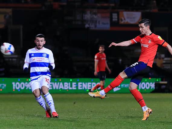Dan Potts saw this shot fly well over during Tuesday night's 2-0 defeat to QPR