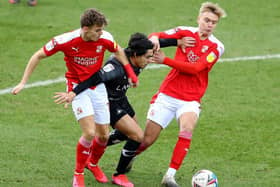 Scott Twine in action for Swindon during their 2-1 defeat to Doncaster on Saturday