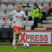 Kai Naismith in action during his debut for the Hatters on Saturday