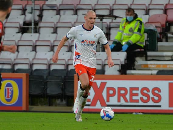 Kai Naismith in action during his debut for the Hatters on Saturday