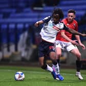 Peter Kioso in action during his loan spell at Bolton Wanderers