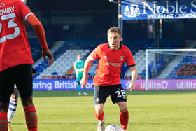 Midfielder Joe Morrell on the ball against Reading in the FA Cup