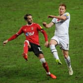 Andrew Shinnie in action for Charlton against MK Dons on Tuesday night