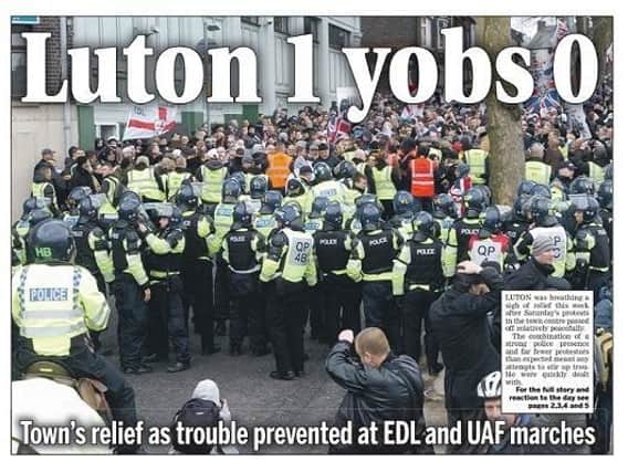 How the Luton News reported the protest ten years ago