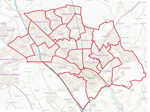 Luton's ward boundaries are due to undergo a review