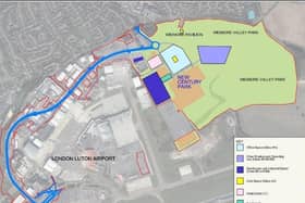 The council has approved plans for a £124m access road linking New Century Park to Luton Airport