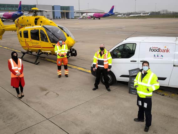 Luton Airport has teamed up with Luton Foodbank and East Anglian Air Ambulance in a three year charity deal