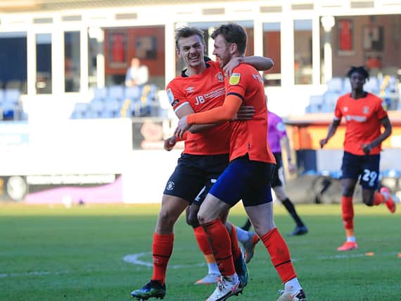 Ryan Tunnicliffe celebrates his goal against Sheffield Wednesday on Saturday