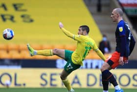 Action from today's defeat for the Hatters at Norwich City