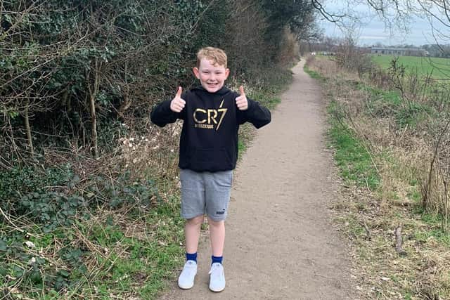 The eight-year-old wanted to walk or run at least two miles every day in February to help feed the animals at Whipsnade Zoo
