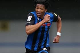 Luton defender Gabriel Osho in action for Rochdale