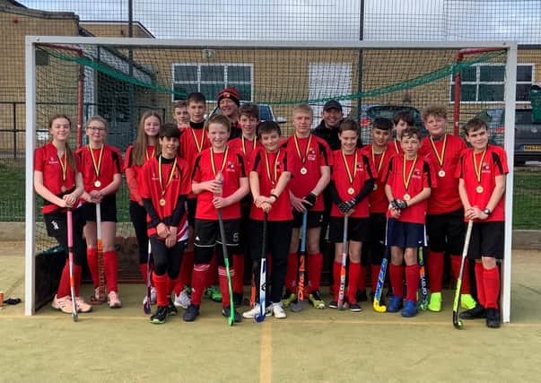 Luton Town Hockey Club's under 14s players.