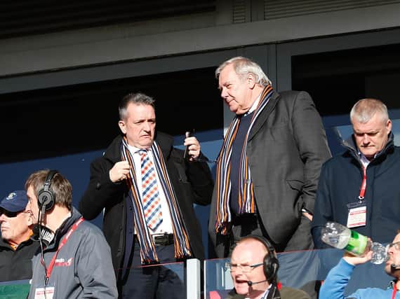 Hatters chief executive Gary Sweet with club chairman David Wilkinson