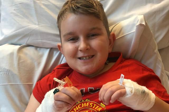 Alfie's dream is to meet the Manchester United team