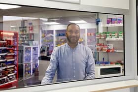 Makans Pharmacy has installed a screen to protect staff during coronavirus pandemic