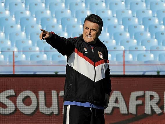 Former Luton player Raddy Antic during his time in charge of Serbia