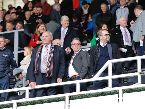 Hatters chief executive Gary Sweet with chairman David Wilkinson