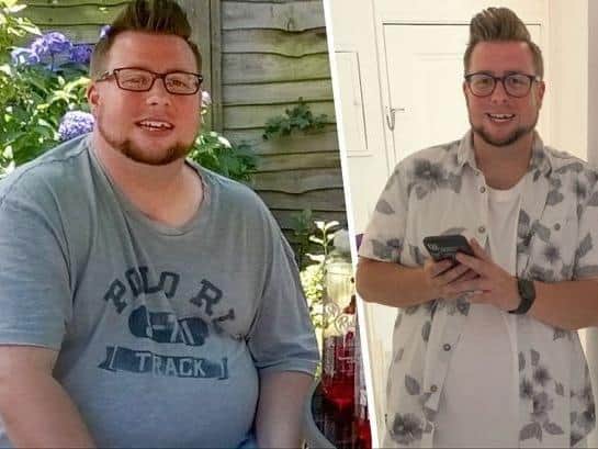 Matt before and after his weight loss