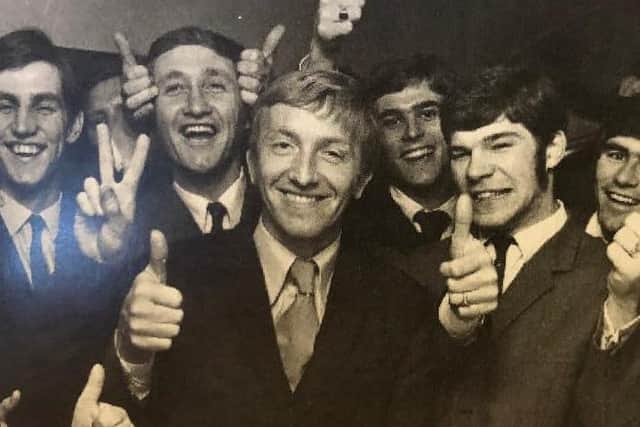 The Hatters celebrate promotion in 1970