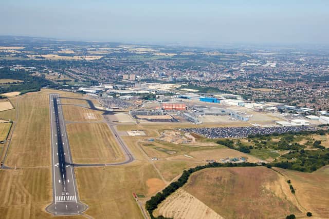 Aerial view of the runway at London Luton Airport (C) London Luton Airport