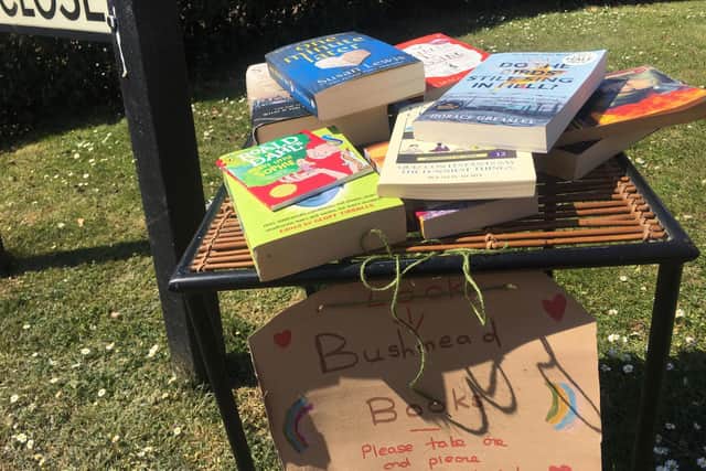 The 'books swap' was ordered to be removed by police
