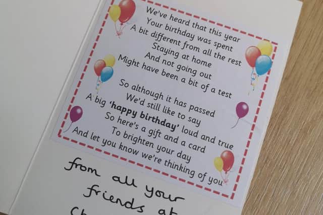 Card from Chantry Primary Academy. (C) Chantry Primary Academy