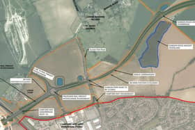 A map of the approved M1 to A6 link road