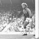 Kirk Stephens takes his place in goal for the Hatters at Anfield