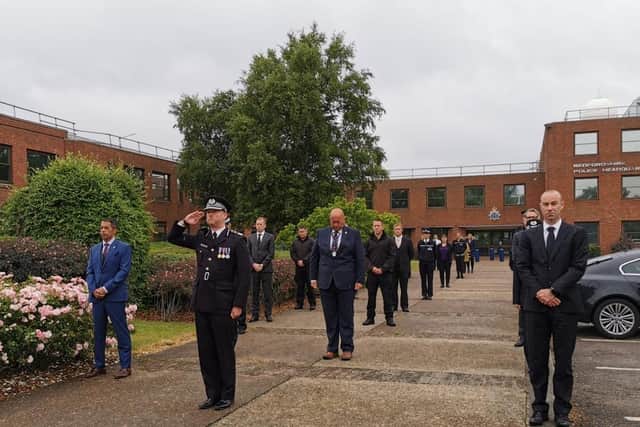 Officers pay tribute at Kempston headquarters