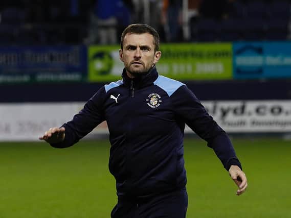 Town chief Nathan Jones during his first spell in charge