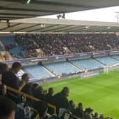 Luton's away end at Millwall on Saturday