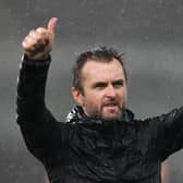 Luton boss Nathan Jones following the 2-2 draw at Derby this evening