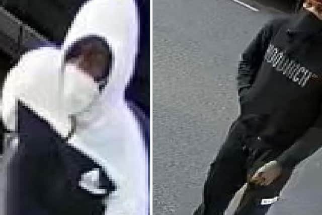 Police have released images of two men