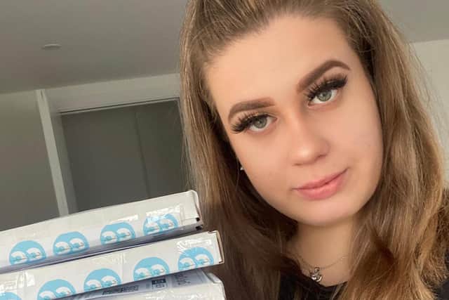 Luton student Klaudia Pronobis who started a cosmetics business during lockdown