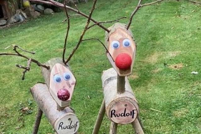 These cute rustic wooden reindeers will be on sale at Stopsley Churches' Christmas market