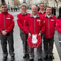 Godwin Johnson-Igeli (back row, far right) with members of the Red Cross at the Remembrance Day service in London