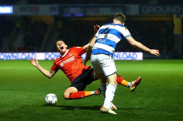 Kal Naismith wins a foul against QPR on Friday night