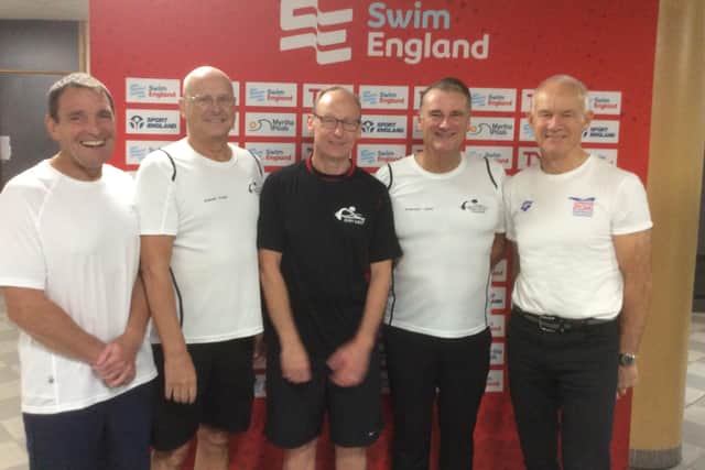 Team Luton's 240+ men’s relay members: Malcolm Barton, Graham Powell, Dave Wright, Alastair Gibb and Colin Mayes