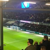The Luton Town fans at QPR on Friday night