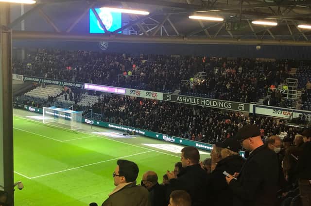 The Luton Town fans at QPR on Friday night