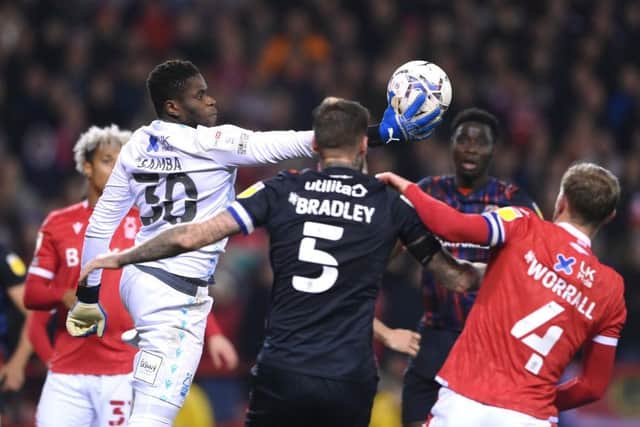 Luton couldn't find a way past Forest keeper Brice Samba at the City Ground last night