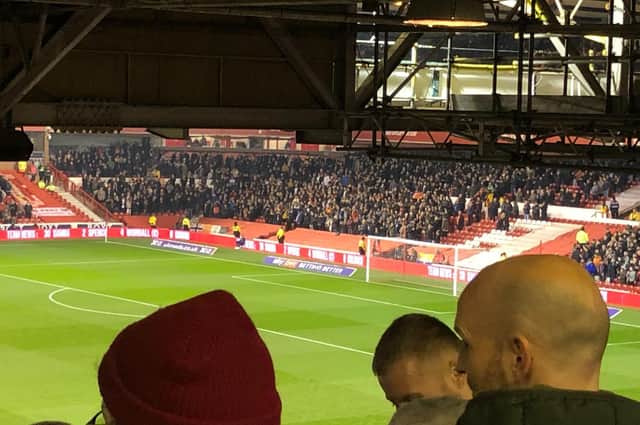The Luton fans at Nottingham Forest last night