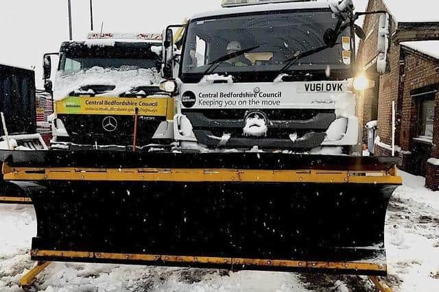 Central Beds Council's musically named gritters will be helping to keep the roads clear