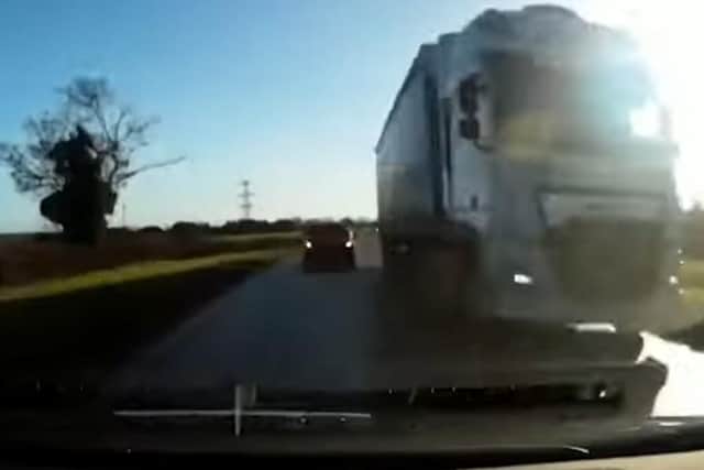 Just one of the videos caught on a driver's dashcam (Picture courtesy of Beds, Cambs & Herts Roads Policing Unit)