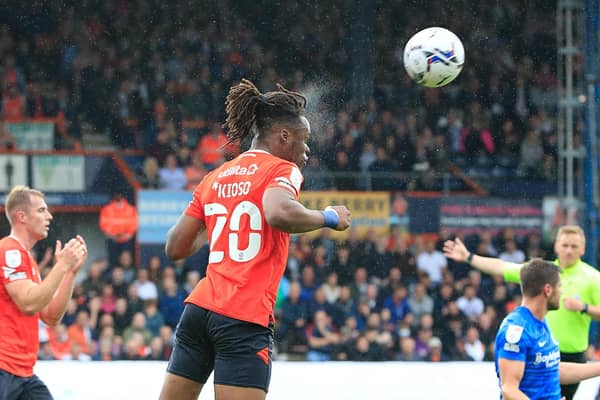 Luton defender Peter Kioso